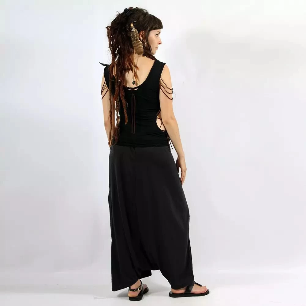 Sarouel Unisexe "Anju", Noir 4 Sarouel Unisexe "Anju", Noir – Image 4