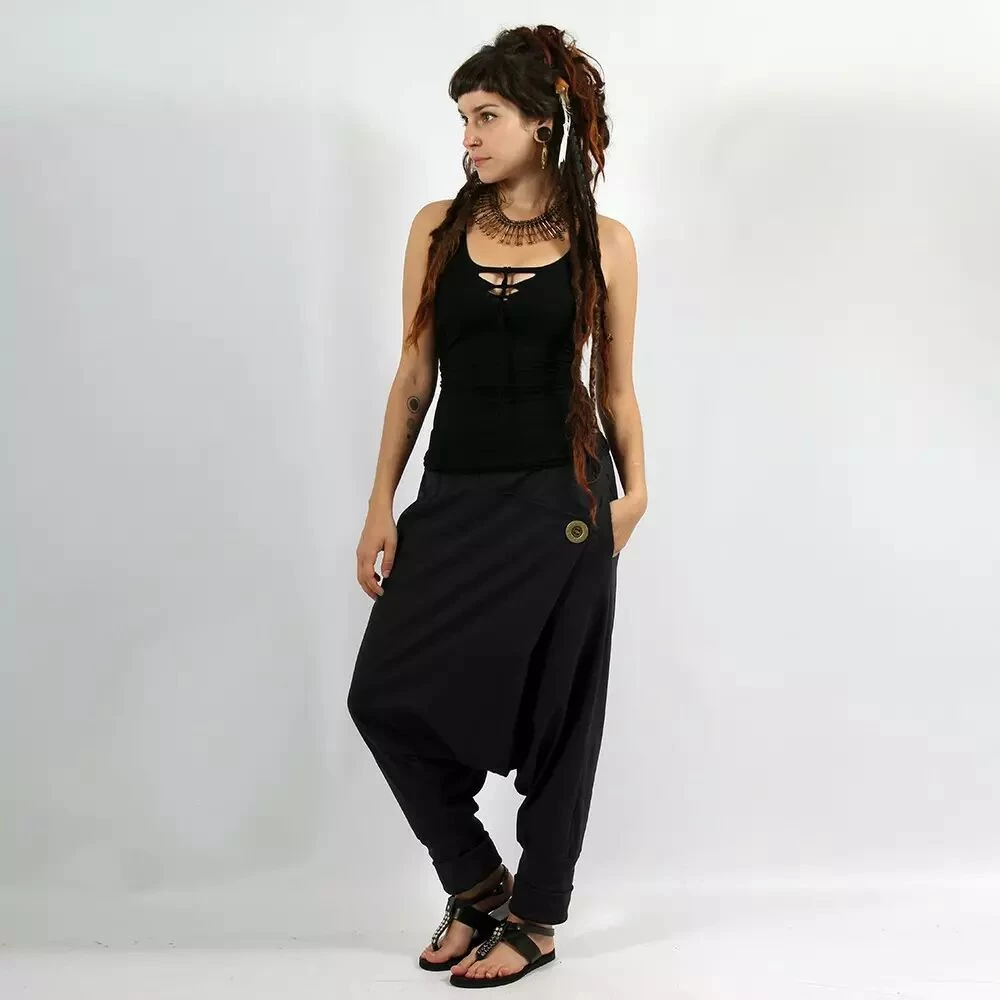 Sarouel Unisexe "Banilo", Gris Foncé 2 Sarouel Unisexe "Banilo", Gris Foncé – Image 2