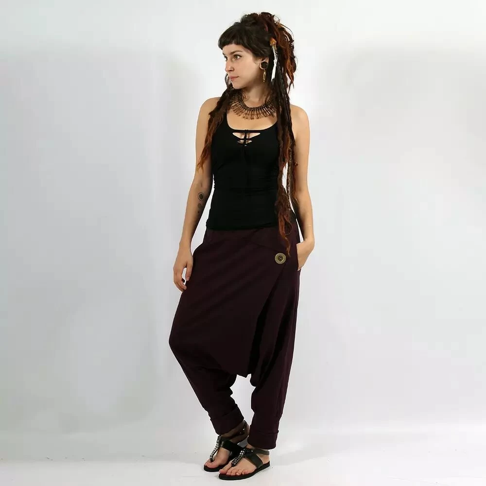 Sarouel Unisexe "Banilo", Prune 2 Sarouel Unisexe "Banilo", Prune – Image 2