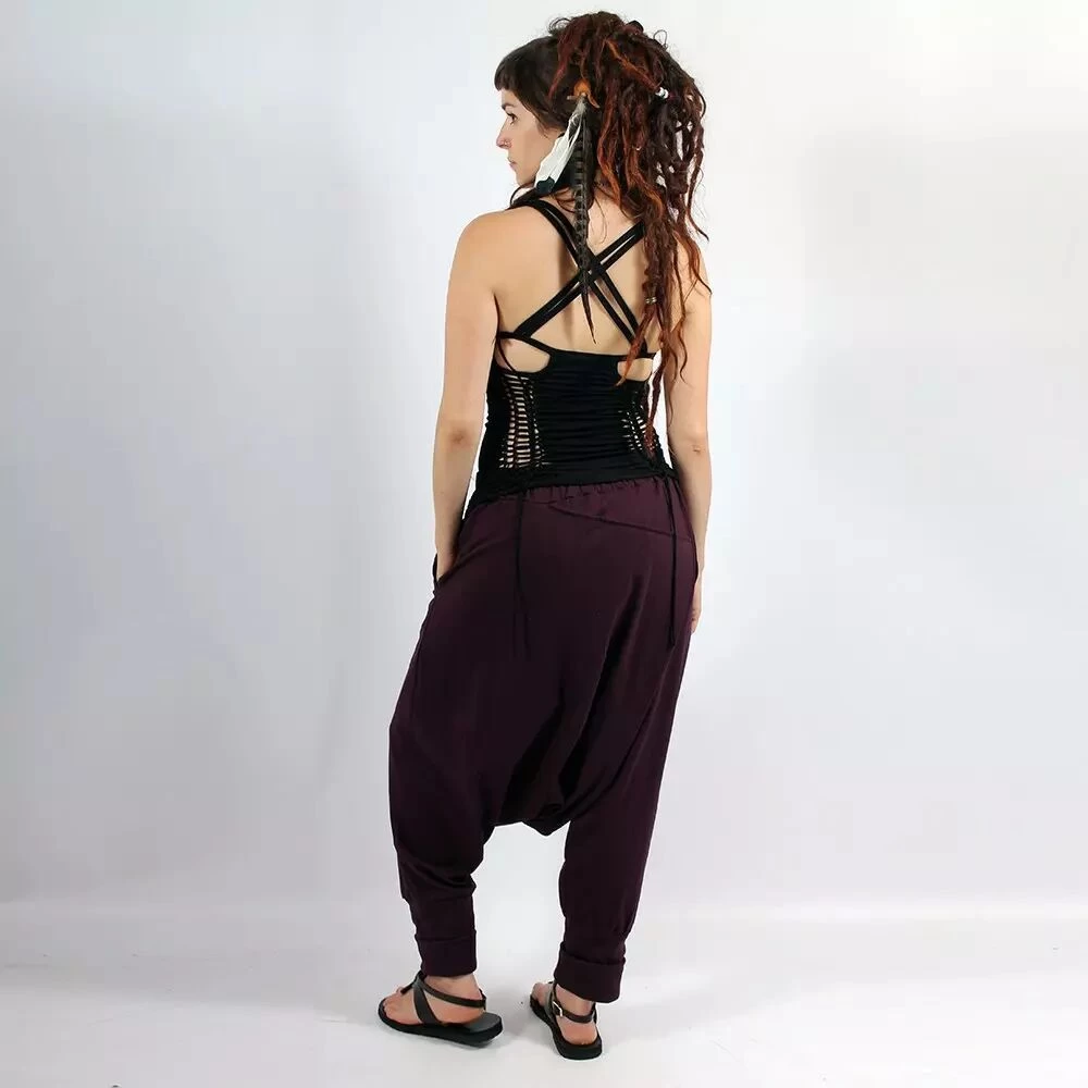 Sarouel Unisexe "Banilo", Prune 3 Sarouel Unisexe "Banilo", Prune – Image 3