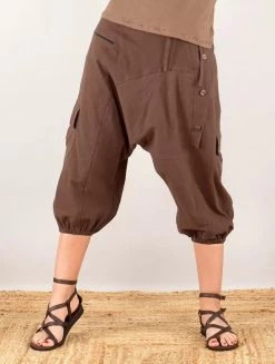 Sarouel Court "Mei", Marron