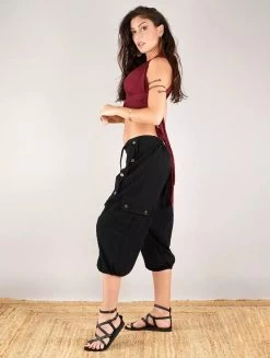 Sarouel Court "Mei", Noir -Magasin De Vêtements Pour Femmes sarouel mei noir p image 331919 grande