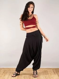 Sarouel Unisexe "Kaori", Noir -Magasin De Vêtements Pour Femmes sarouel unisexe kaori noir p image 331881 grande