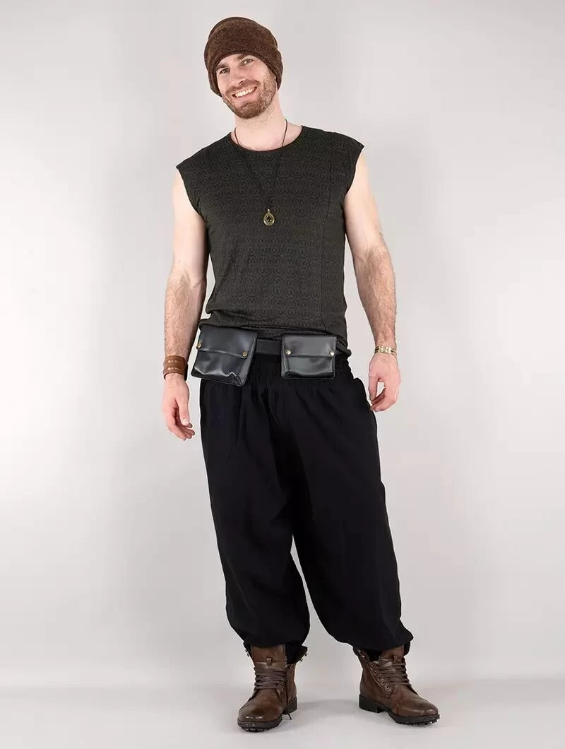 Sarouel Unisexe "Layto", Noir 3 Sarouel Unisexe "Layto", Noir – Image 3