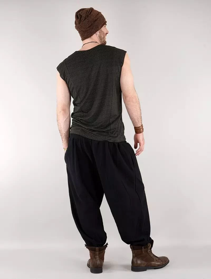 Sarouel Unisexe "Layto", Noir 4 Sarouel Unisexe "Layto", Noir – Image 4