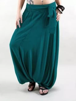 Sarouel Unisexe "Tawneeh", Bleu Pétrole