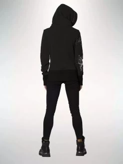 Sweat à Gros Col Capuche "Cyber Fox", Noir -Magasin De Vêtements Pour Femmes sweat a gros col capuche cyber fox noir p image 325971 grande