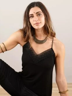 Top à Bretelles Ample Et Réversible "Topäaz", Noir -Magasin De Vêtements Pour Femmes top a bretelles ample et reversible topaaz noir p image 345985 grande