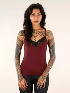 Top à Bretelles "Crystal", Bordeaux