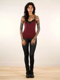 Top à Bretelles "Crystal", Bordeaux -Magasin De Vêtements Pour Femmes top a bretelles crystal bordeaux p image 342867 grande