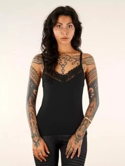 Top à Bretelles "Crystal", Noir -Magasin De Vêtements Pour Femmes top a bretelles crystal noir p image 342538 grande