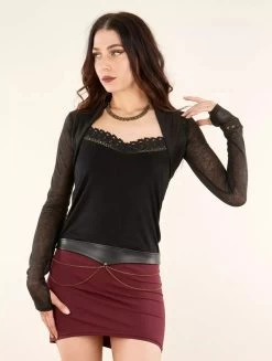 Top à Bretelles "Crystal", Noir -Magasin De Vêtements Pour Femmes top a bretelles crystal noir p image 345184 grande