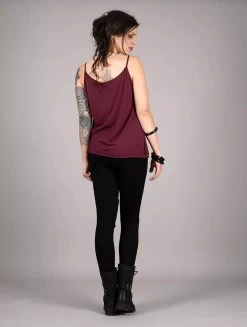 Top à Bretelles Imprimé "Lotus Ciryandil", Bordeaux 5 Top à Bretelles Imprimé "Lotus Ciryandil", Bordeaux -Magasin De Vêtements Pour Femmes top a bretelles lotus ciryandil bordeaux p image 325801 grande