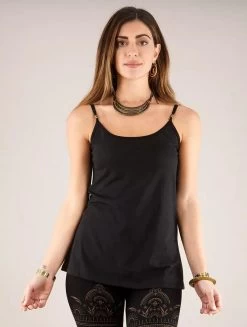 Top à Bretelles "Ullinn", Noir