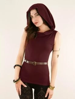 Top à Capuche "Chryzz", Bordeaux