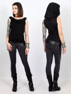 Top à Capuche "Chryzz", Noir -Magasin De Vêtements Pour Femmes top a capuche chryzz noir p image 338087 grande