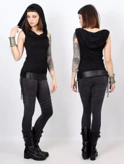 Top à Capuche "Chryzz", Noir -Magasin De Vêtements Pour Femmes top a capuche chryzz noir p image 338088 grande