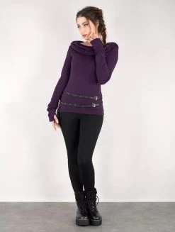 Top à Manches Longues "Chryzz", Violet -Magasin De Vêtements Pour Femmes top a manches longues chryzz violet p image 337200 grande