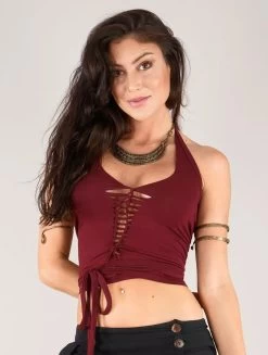 Crop Top "Afra", Bordeaux