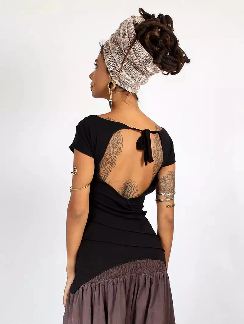 Top "Amnakalya", Noir 2 Top "Amnakalya", Noir – Image 2