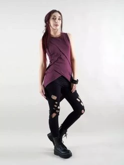 Top Asymétrique "Pisac", Bordeaux