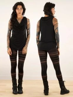 Top Sans Manches à Col Bénitier "Nephilim", Noir -Magasin De Vêtements Pour Femmes top col benitier nephilim noir p image 342588 grande