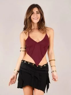 Top Court "Adrina", Bordeaux 7 Top Court "Adrina", Bordeaux -Magasin De Vêtements Pour Femmes top court adrina bordeaux p image 339414 grande