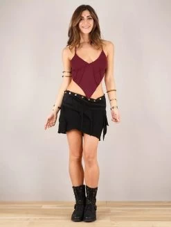 Top Court "Adrina", Bordeaux 6 Top Court "Adrina", Bordeaux -Magasin De Vêtements Pour Femmes top court adrina bordeaux p image 339416 grande