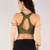 Brassière Crop Top "Zohra", Vert Kaki