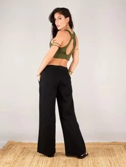 Brassière Crop Top "Zohra", Vert Kaki -Magasin De Vêtements Pour Femmes top court zohra kaki p image 331995 grande