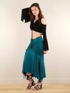 Top Dos Nu à Manches Longues évasées Et épaules Dénudées "Maena", Noir -Magasin De Vêtements Pour Femmes top dos nu a manches longues evasees et epaules denudees maena noir p image 347993 grande