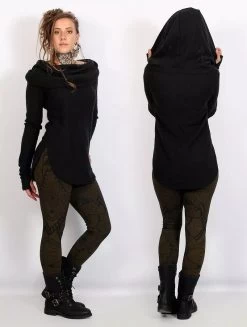 Top Manches Longues "Hookäa", Noir