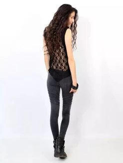 Top Col Bénitier Et Dos En Dentelle "Kayona", Noir -Magasin De Vêtements Pour Femmes top kayona noir p image 340880 grande