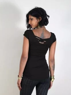 Top Réversible Manches Courtes "Layläa", Noir 9 Top Réversible Manches Courtes "Layläa", Noir -Magasin De Vêtements Pour Femmes top laylaa noir p image 324716 grande