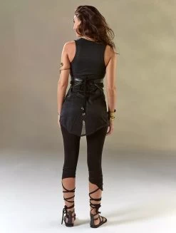 Top Long Asymétrique "Marrakech", Bleu Pétrole Et Noir -Magasin De Vêtements Pour Femmes top long asymetrique marrakech bleu petrole et noir p image 332388 grande