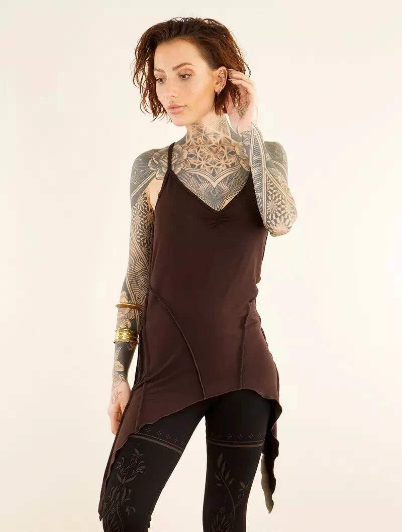 Top Long "Mahila", Marron 1 Top Long "Mahila", Marron