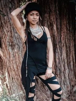 Top Long "Mahila", Noir