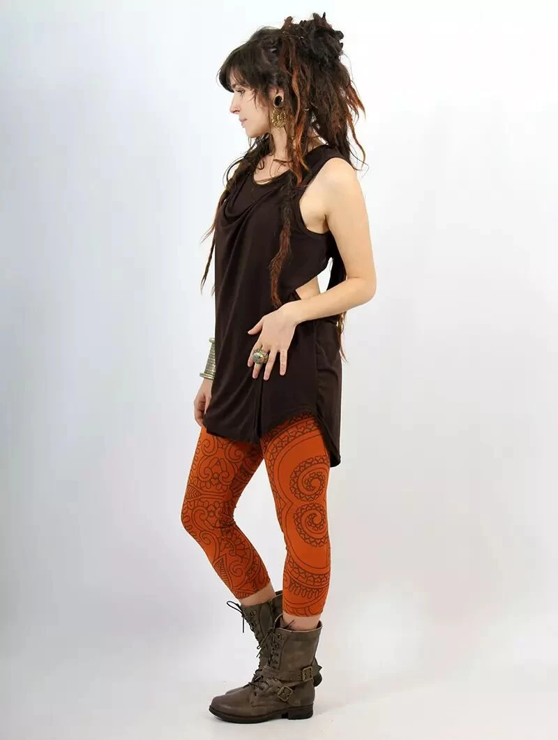 Top Loose Sans Manches "Leigha", Marron Foncé 8 Top Loose Sans Manches "Leigha", Marron Foncé – Image 8