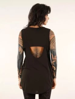 Top Loose Sans Manches "Leigha", Marron Foncé