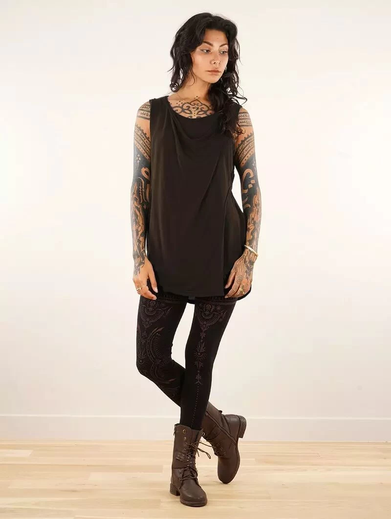 Top Loose Sans Manches "Leigha", Marron Foncé 3 Top Loose Sans Manches "Leigha", Marron Foncé – Image 3