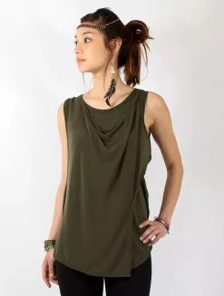 Top Loose Sans Manches "Leigha", Vert Kaki -Magasin De Vêtements Pour Femmes top loose sans manches leigha vert kaki p image 341551 grande