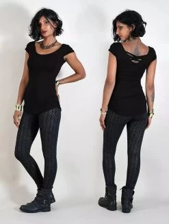 Top Réversible Manches Courtes "Layläa", Noir 7 Top Réversible Manches Courtes "Layläa", Noir -Magasin De Vêtements Pour Femmes top manches courtes laylaa noir p image 345158 grande