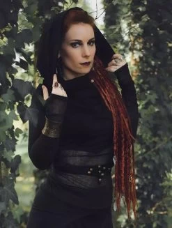 Top Manches Longues Avec Empiècements Transparents "Azmiyäa", Noir Bi-matière -Magasin De Vêtements Pour Femmes top manches longues avec empiecements transparents azmiyaa noir bi matiere p image 339833 grande