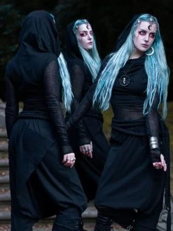 Top Manches Longues Avec Empiècements Transparents "Azmiyäa", Noir Bi-matière -Magasin De Vêtements Pour Femmes top manches longues avec empiecements transparents azmiyaa noir bi matiere p image 339834 grande