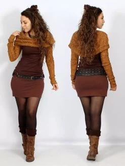 Top Manches Longues Crochet "Atmäa", Rouille Et Marron -Magasin De Vêtements Pour Femmes top manches longues crochet atmaa rouille et marron p image 344413 grande