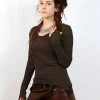 Top Manches Longues "Honix", Chocolat