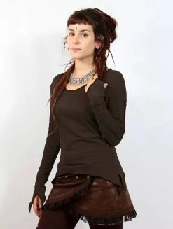 Top Manches Longues "Honix", Chocolat