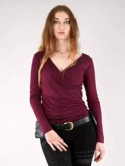 Top Manches Longues "Irwaen Indie", Bordeaux -Magasin De Vêtements Pour Femmes top manches longues irwaen indie bordeaux p image 326807 grande