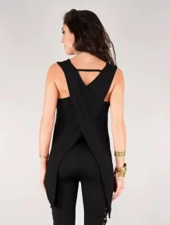 Top Sans Manches "Keiko", Noir