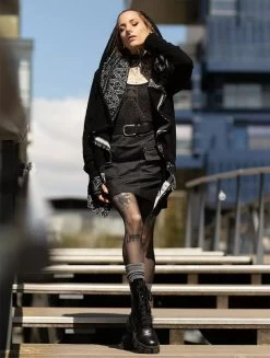 Top Imprimé à Manche 3/4 Et Dos Découpés Et Tressés "Sedna Africa", Noir -Magasin De Vêtements Pour Femmes top sedna africa noir p image 329305 grande